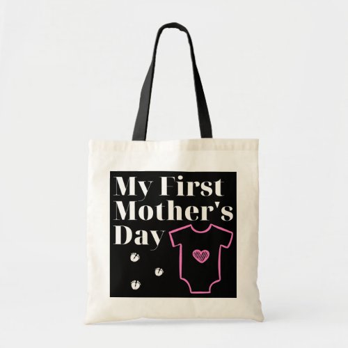 Womens My First Mothers Day Pregnancy Tote Bag