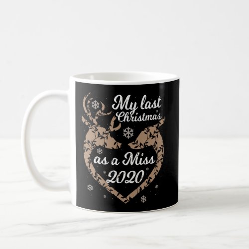 Womens My Last Christmas As Miss 2020 Fiance Engag Coffee Mug