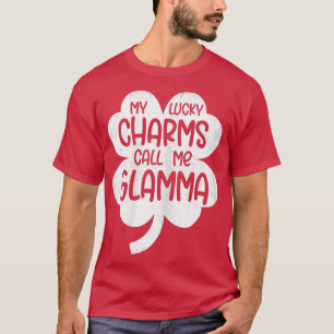 Womens My Lucky Charms Call Me Glamma St Patricks  T-Shirt