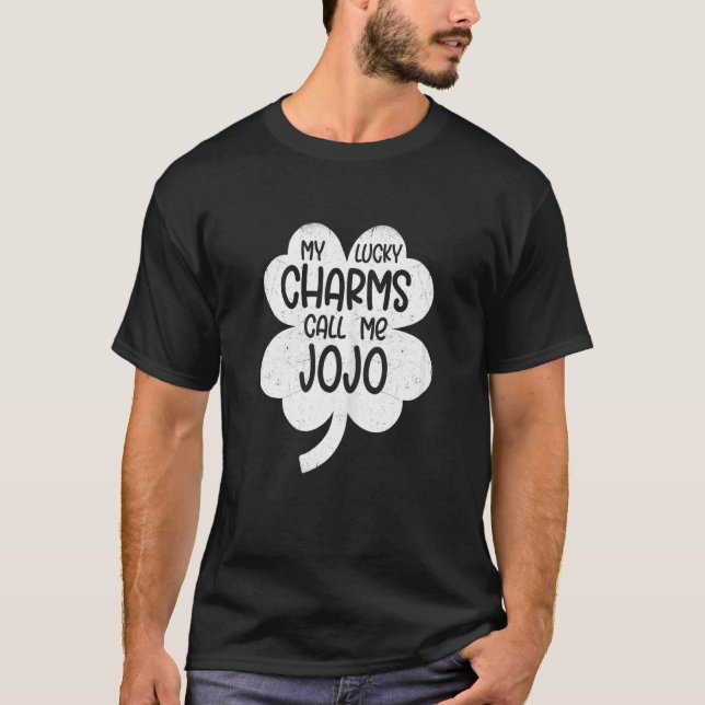 Womens My Lucky Charms Call Me Jojo St Patricks Da T-Shirt (Front)
