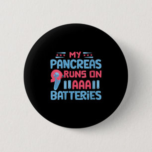 Womens My Pancreas Runs On Aaa Batteries V-neck Button