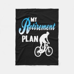 Womens My Retirement Plan Funny Cycling Humor Acti Fleece Blanket