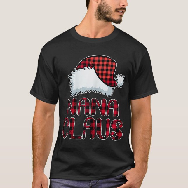 Womens Nana Claus Shirt Funny Christmas Pajama Fam (Front)