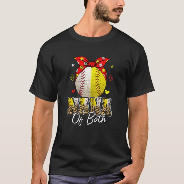 Womens Nana Of Both Baseball And Softball Nana  Mo T-Shirt (Front)