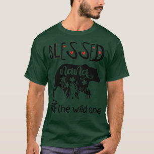 Womens Nana of the Wild One Shirt,Blessed Nana Tsh T-Shirt