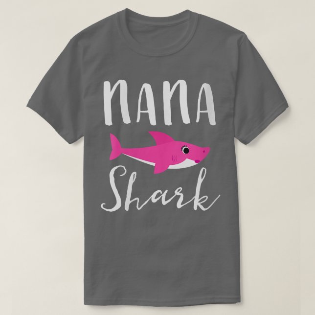 Womens Nana Shark Grandma Grandmother Pink Shark G T-Shirt (Design Front)