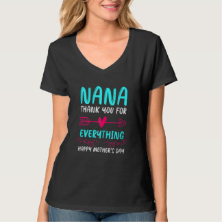 Womens nana thank you for happy grandmother T-Shirt