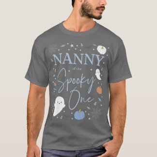 Womens Nanny of the Spooky One First Birthday Boy T-Shirt