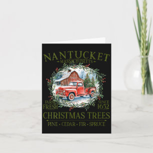 Womens Nantucket Ma Farm Fresh Christmas Trees Gre Card