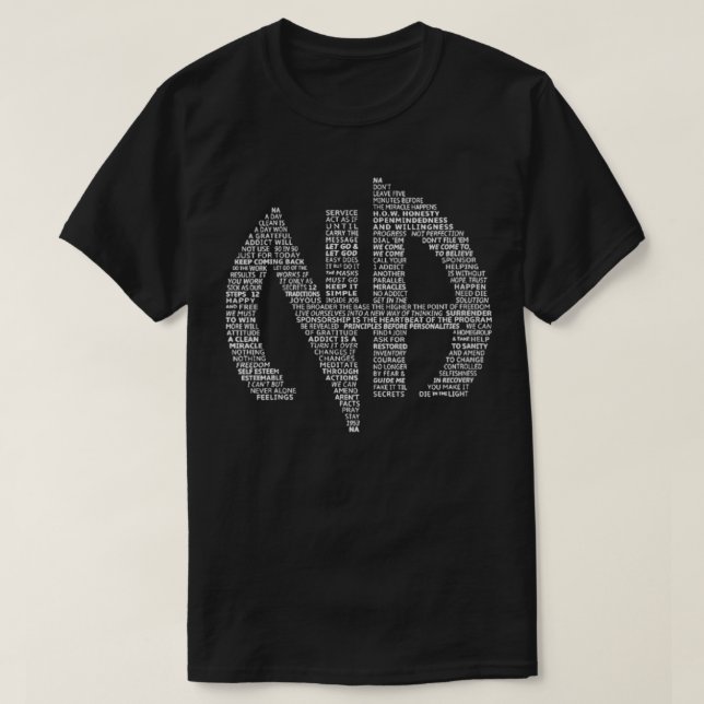 Womens Narcotics Anonymous Logo Slogans Symbol NA  T-Shirt (Design Front)