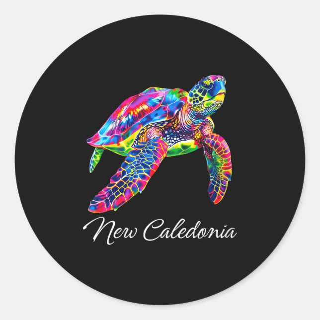Womens New Caledonia V-neck  Classic Round Sticker (Front)
