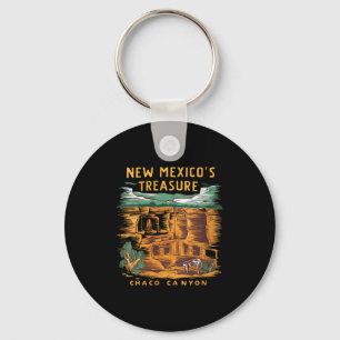 Womens New Mexico Treasure Chaco Canyon National P Keychain