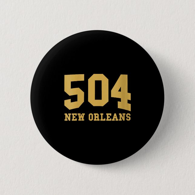 Womens New Orleans Area Code 504 - Hometown Pride  Button (Front)