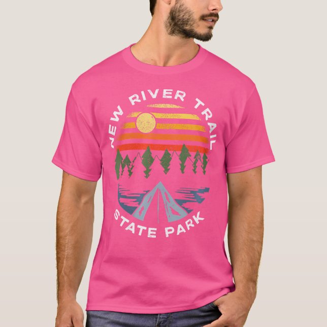 Womens New River Trail State Park Virginia Camping T-Shirt (Front)