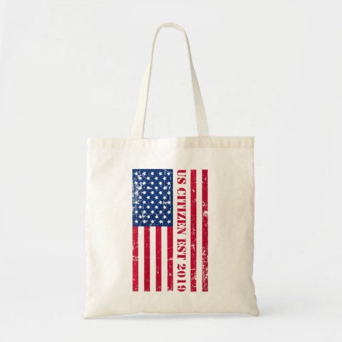 Womens New Us Citizen S Est 2019 American Flag V_N Tote Bag