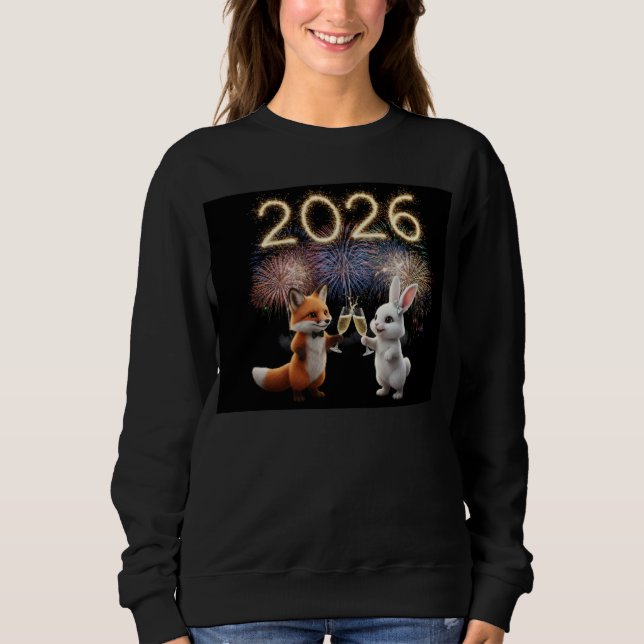  Women's new year celebration Sweat Shirt AI Used (Front)