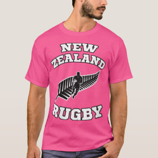 Womens New Zealand Flag Kiwis Rugby eam VNeck T-Shirt