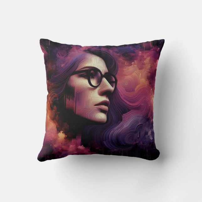 Women's nice face throw pillow (Back)
