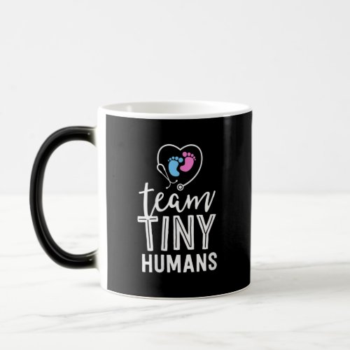 Womens NICU Nurse Shirt Team Tiny Humans Gift Magic Mug