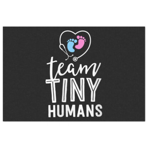 Womens NICU Nurse Shirt Team Tiny Humans Gift Tissue Paper