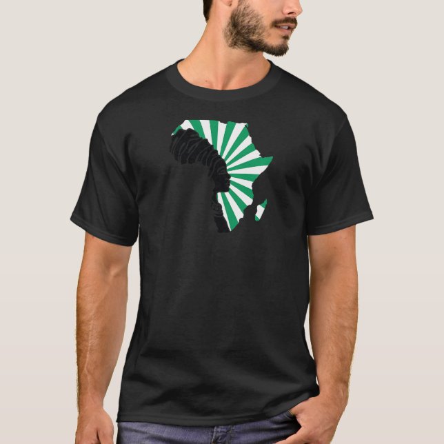 Womens Nigeria Nigerian Flag Africa Map Ethnic Her T-Shirt (Front)