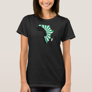 Womens Nigeria Nigerian Flag Africa Map Ethnic Her T-Shirt