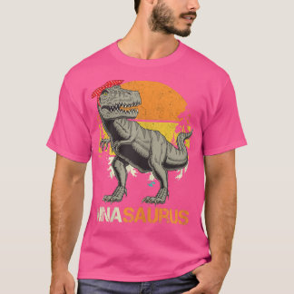 Womens Ninasaurus T rex Dinosaurs Nina Saurus Moth T-Shirt