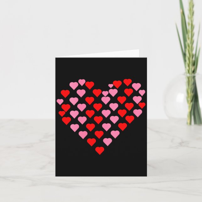 Women's Nk And Red Hearts Lovers Funny Valentine’s Card (Front)