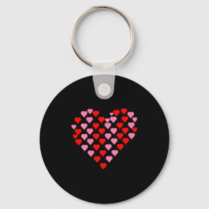 Women's Nk And Red Hearts Lovers Funny Valentine’s Keychain