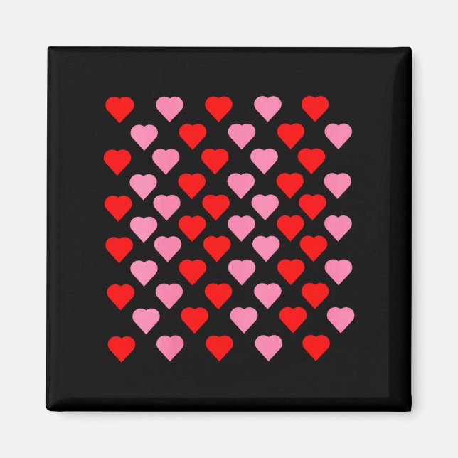 Women's Nk And Red Hearts Lovers Funny Valentine’s Magnet (Front)