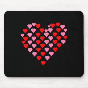 Women's Nk And Red Hearts Lovers Funny Valentine’s Mouse Pad