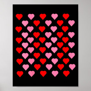 Women's Nk And Red Hearts Lovers Funny Valentine’s Poster