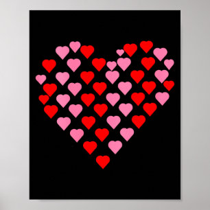 Women's Nk And Red Hearts Lovers Funny Valentine’s Poster