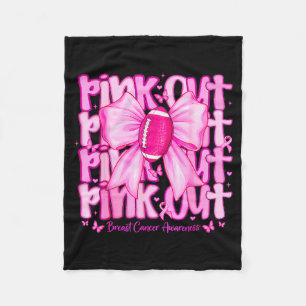 Womens Nk Out Football Tackle Breast Cancer Awaren Fleece Blanket