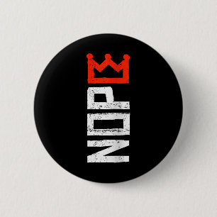 Womens No Kings Protest Sign Vertical Nope V-neck  Button