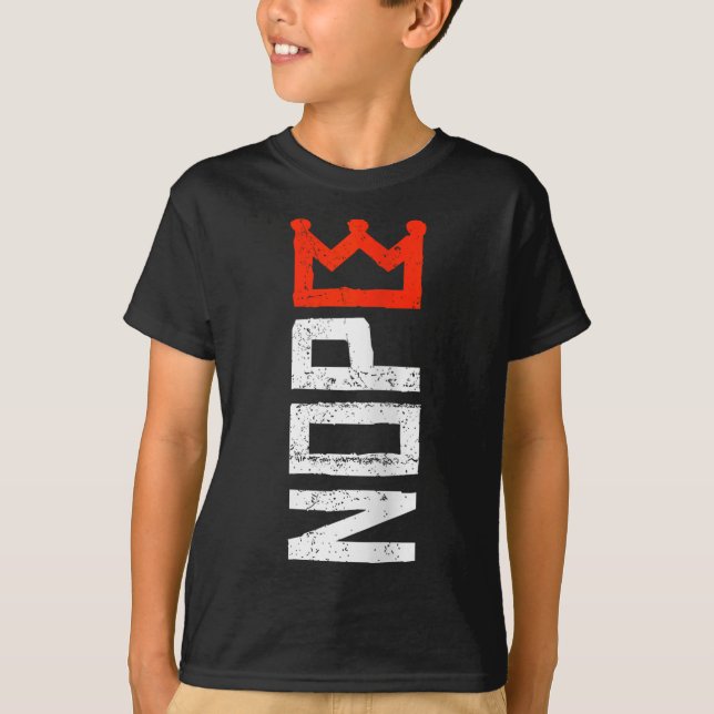 Womens No Kings Protest Sign Vertical Nope V-neck  T-Shirt (Front)