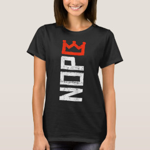 Womens No Kings Protest Sign Vertical Nope V-neck T-Shirt