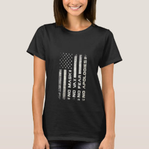Womens No Mask No Vax Apologies Anti Vaccine Usa F T-Shirt