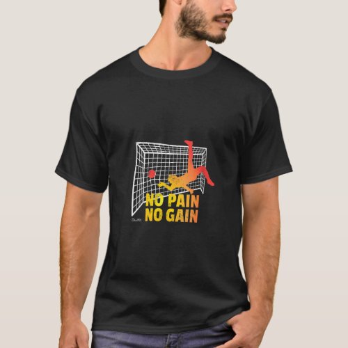 Womens No Pain No Gain  White Soccer Net Sports Mo T_Shirt