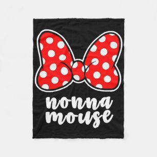 Womens Nonna Mouse Family Vacation Bow Fleece Blanket