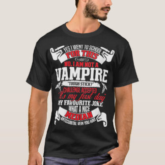 Womens Not A Vampire Funny Phlebotomy Technician P T-Shirt