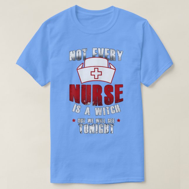 Womens Not Every Nurse Is A Witch  Funny Halloween T-Shirt (Design Front)