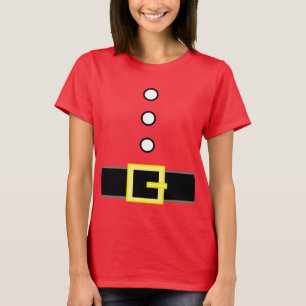 Women's Novelty Christmas SANTA'S ELF SUIT COSTUME T-Shirt