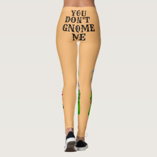 Women's Novelty Christmas YOU DON'T GNOME ME  Leggings