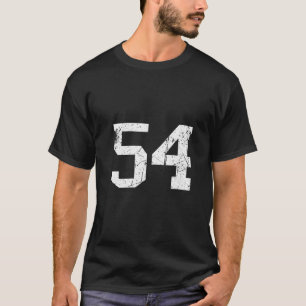 Womens Number 54 Sports Jersey Lucky Number Retro  T-Shirt