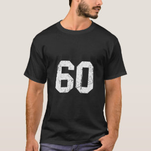 Womens Number 60 Sports Jersey Lucky Number Retro  T-Shirt