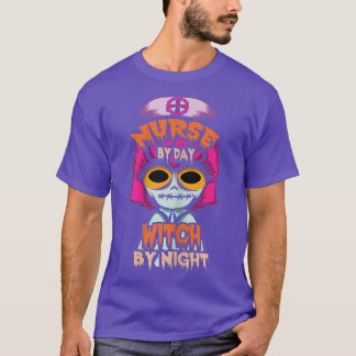 Womens Nurse By Day Witch By Night Women's Tee Fun