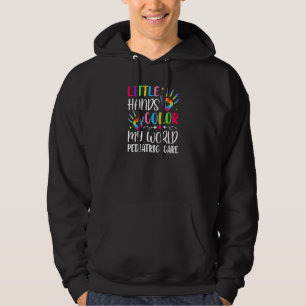 Womens Nurse Hospital - Little Hands Color My Worl Hoodie