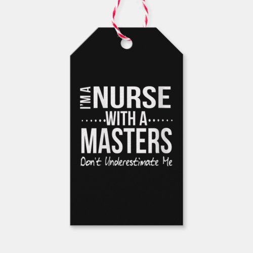 Womens Nurse Masters Degree MSN Nursing Student Gift Tags