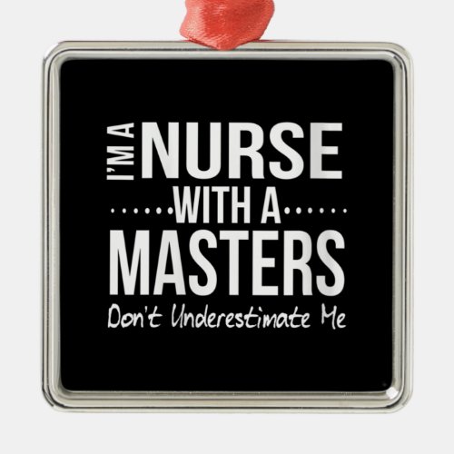 Womens Nurse Masters Degree MSN Nursing Student Metal Ornament